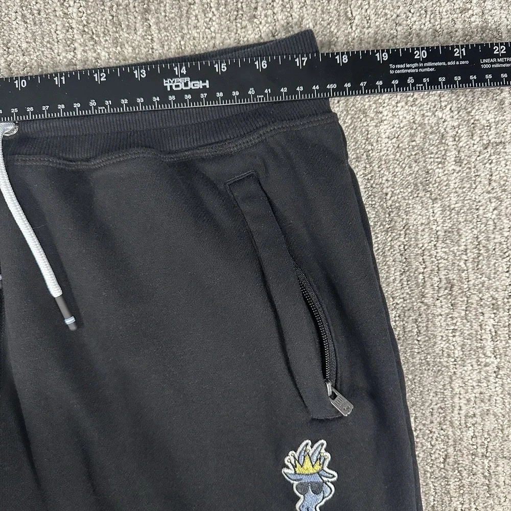 GOAT USA Mens Joggers Black Fleece Sweatpants Embroidered Logo‎ Size XL